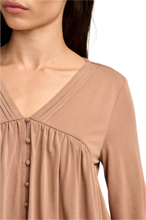 Lucky Brand Womens Sandwash Front Button Blouse Top