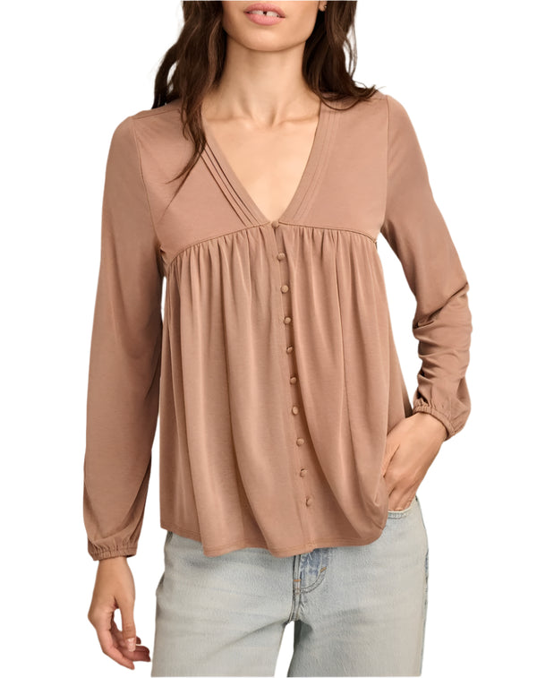 Lucky Brand Womens Sandwash Front Button Blouse Top