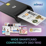 Adesso SCR-100 Smart Carder Reader (TAA Compliant)
