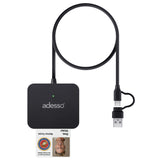 Adesso SCR-400 USB-C Desktop Smart Card Reader