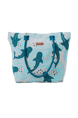 Sand Cloud Shark Ripples Beach Tote Handbg