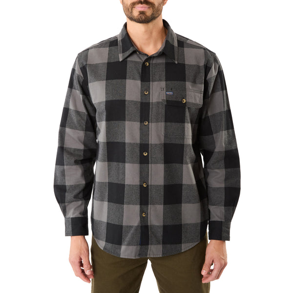 Smith’s Workwear Mens Buffalo Check Long Sleeve Flannel Shirt