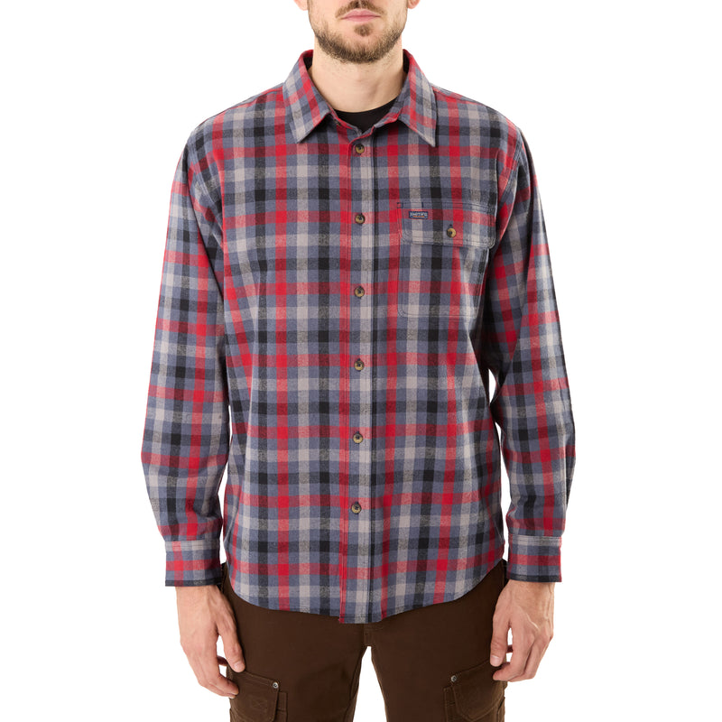 Smith's Workwear Mens Plaid Long Sleeve Flannel Shirt – ShopCGX
