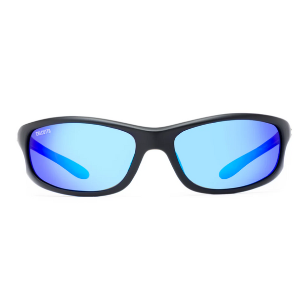 Calcutta San Jose Matte Black Frames - Blue Mirror Lens - Polarized Sunglasses