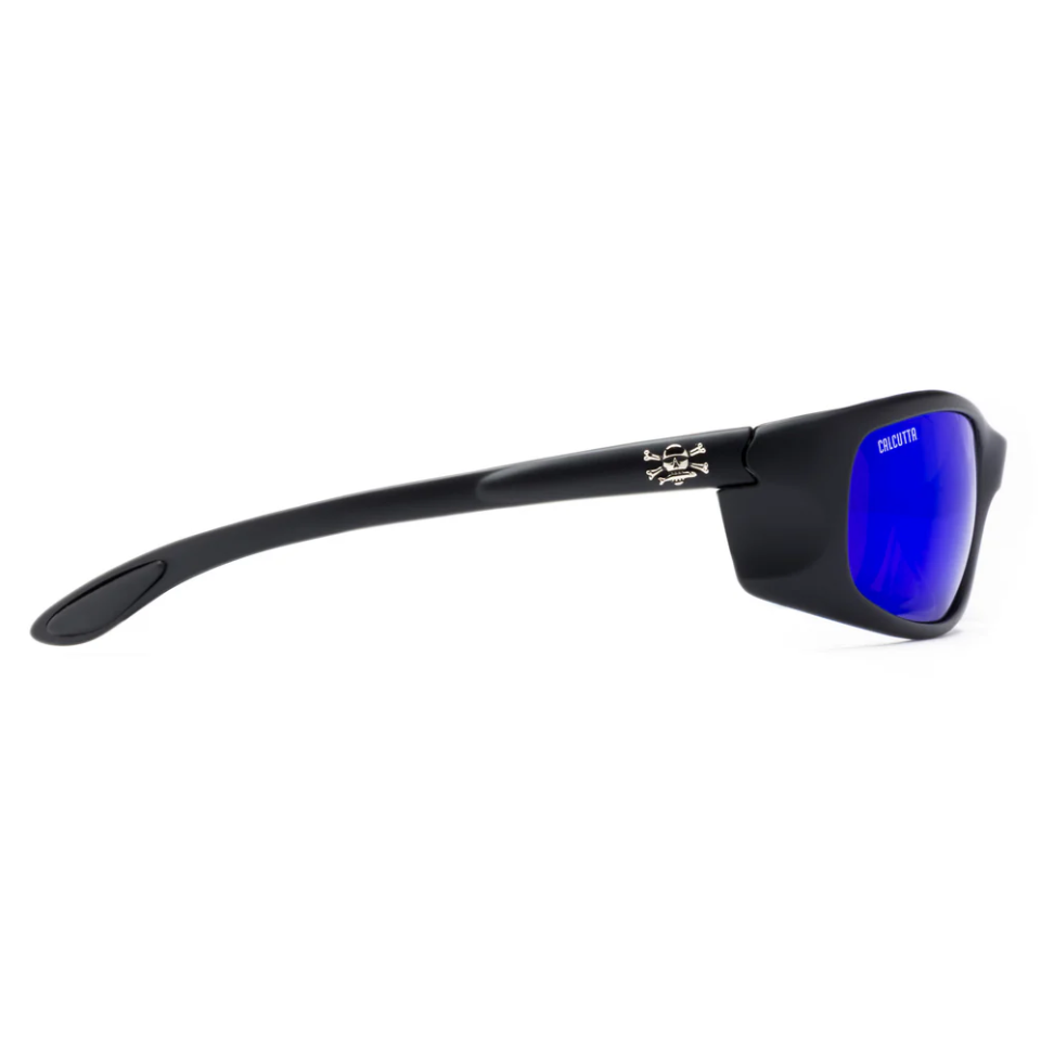 Calcutta San Jose Matte Black Frames - Blue Mirror Lens - Polarized Sunglasses