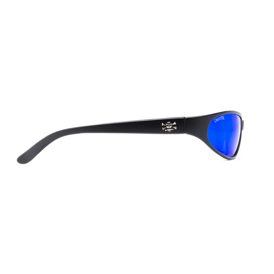 Calcutta Sitka Matte Black Frames - Blue Mirror Lens - Polarized Sunglasses