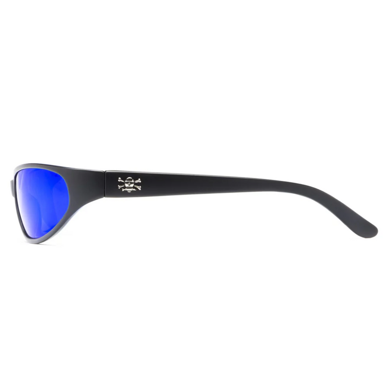 Calcutta Sitka Matte Black Frames - Blue Mirror Lens - Polarized Sunglasses