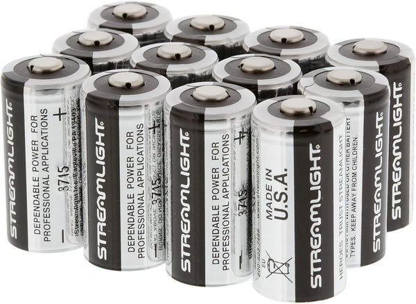 Streamlight 3V CR123A Lithium Batteries - 12 Pack