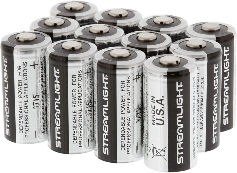 Streamlight 3V CR123A Lithium Batteries - 12 Pack