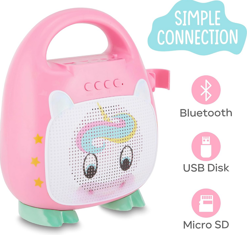 Singimals Unicorn Kids Karaoke Speaker with Microphone