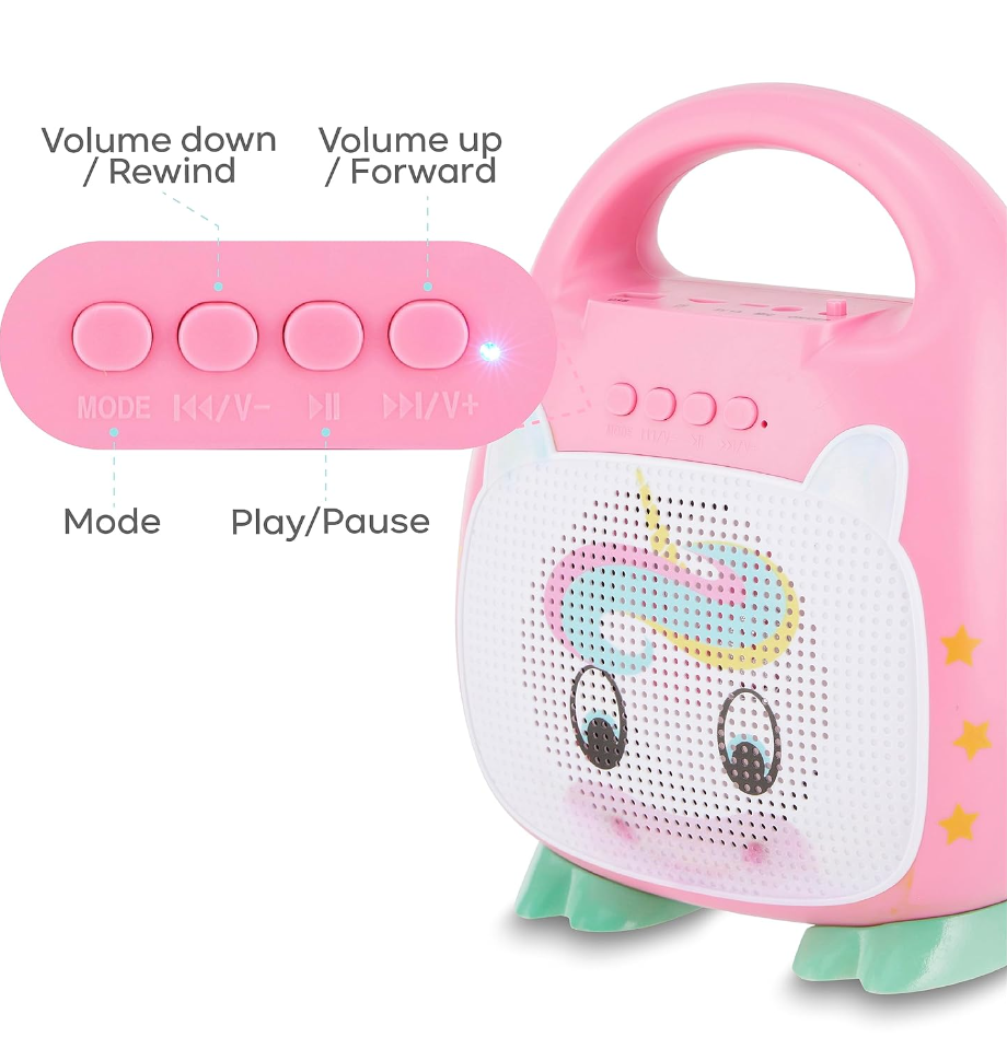 Singimals Unicorn Kids Karaoke Speaker with Microphone