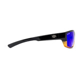 Calcutta Sancho Wood Grain Frames - Blue Mirror Lens - Polarized Sunglasses