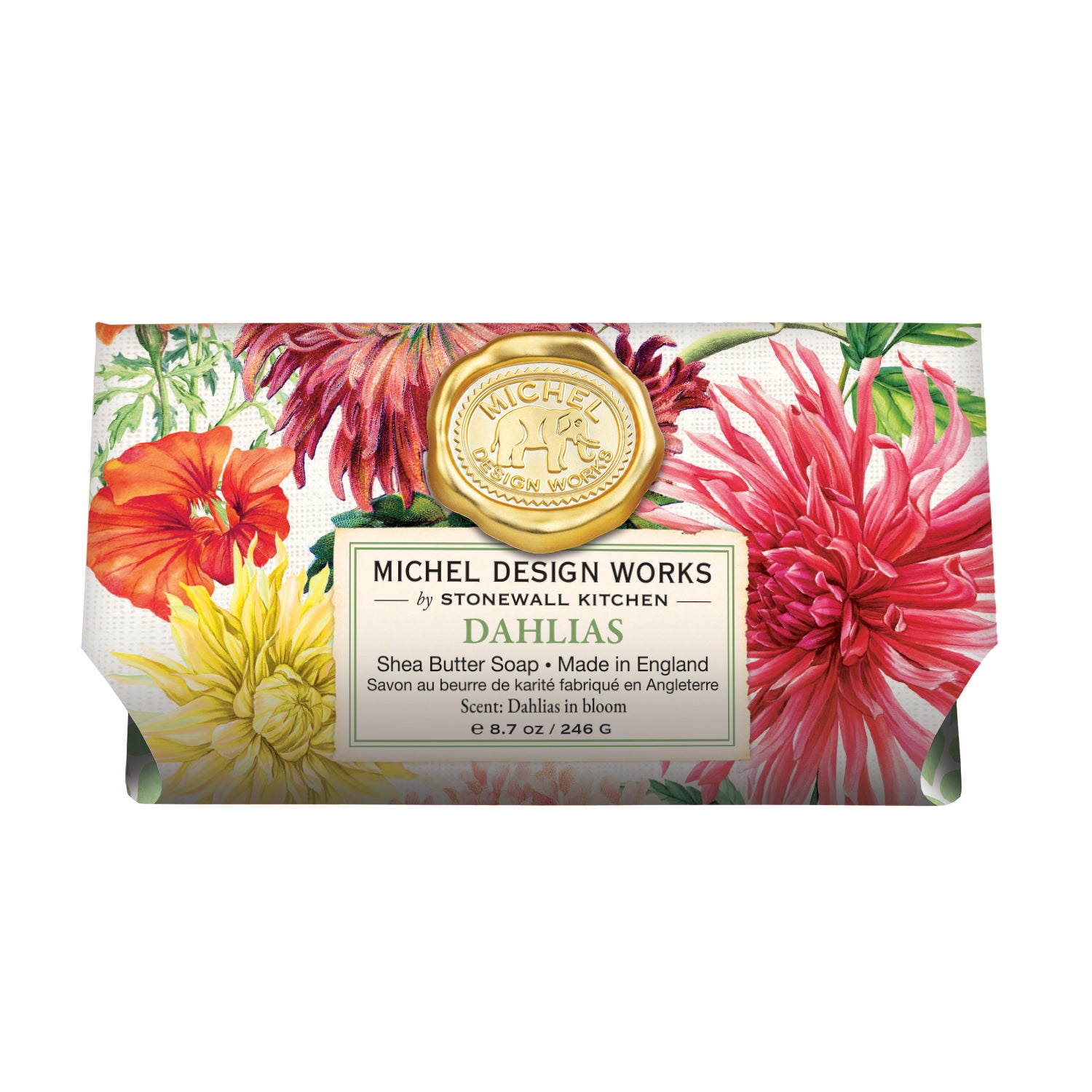 Michel Design Works Dahlias Large Soap Bar