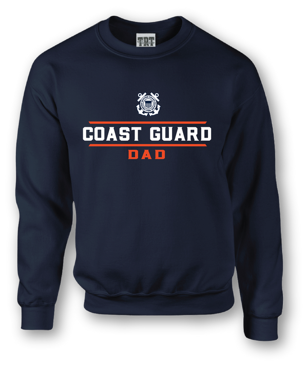 Coast Guard Pullover Crewneck Sweatshirt - DAD