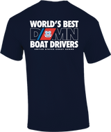 Tobacco Road Tees Mens World's Best D*mn Boat Driver Short Sleeve T-Shirt