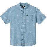 O'Neill Mens UPF Slub Standard Fit Short Sleeve Button-Up Shirt