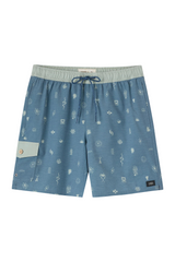 O'Neill Mens Hermosa Retro Elastic Waist 17" Swim Trunks