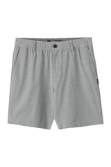 O'Neill Mens Reserve Light Check Elastic Waist 18" Hybrid Shorts