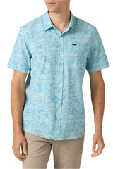 O'Neill Mens TRVLR Upf Traverse Slub Standard Woven Short Sleeve Button Down Shirt