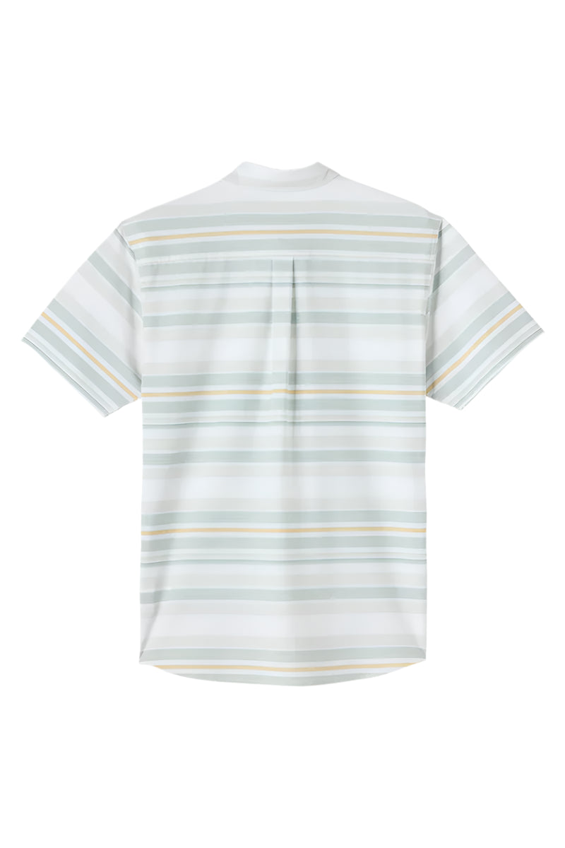 O'Neill Mens TRVLR UPF Transverse Stripe Standard Fit Short Sleeve Shirt