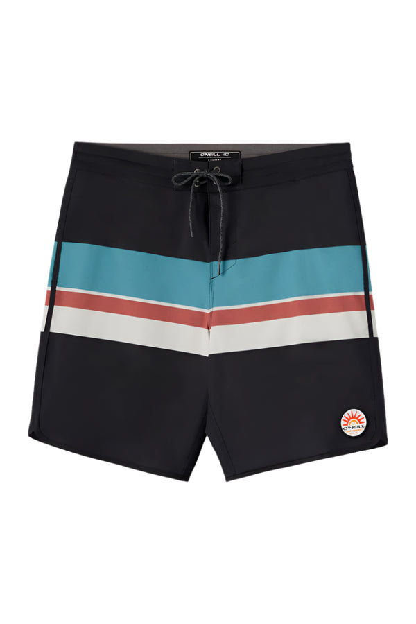 O'Neill Mens Cruzer Stripe Scallop 18" Boardshorts