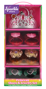 Sparkle Stars Princess Shoes and Jewelry Set - 3 Pair