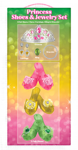 Sparkle Stars Princess Shoes and Jewelry Set - 3 Pair