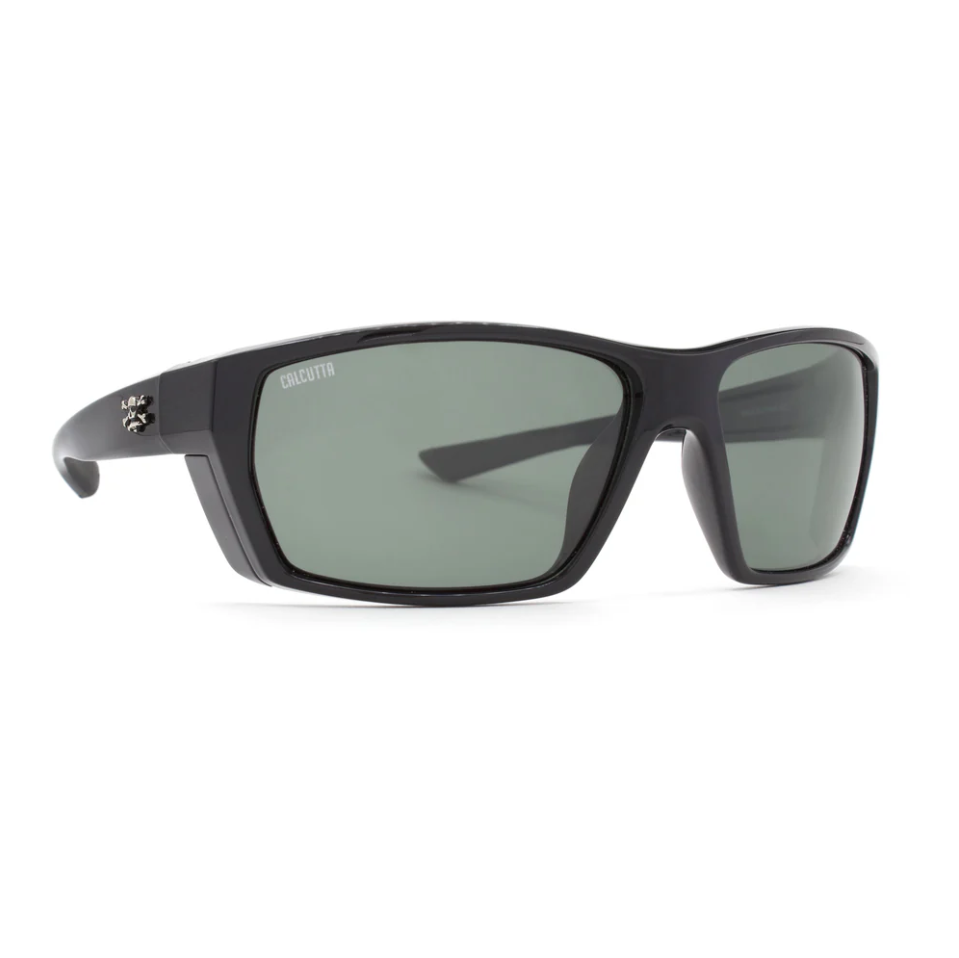 Calcutta Siesta Shiny Black Frames - Gray Lens - Polarized Sunglasses