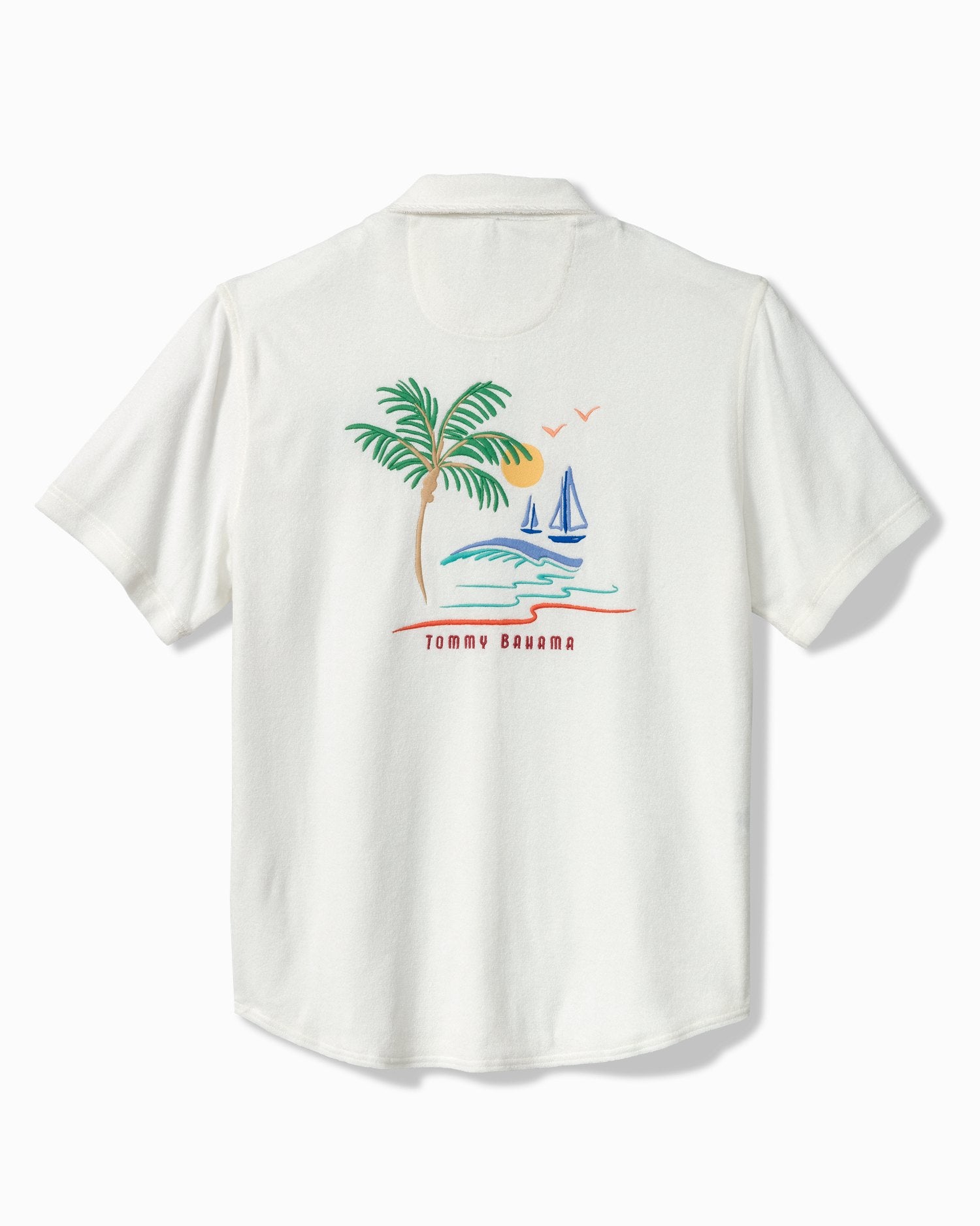 Tommy Bahama Mens Poolside Oasis Terry Short Sleeve Button Down Shirt
