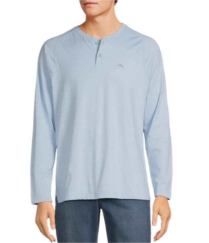 Tommy Bahama Mens Sandrunner IslandZone Long Sleeve Henley Shirt