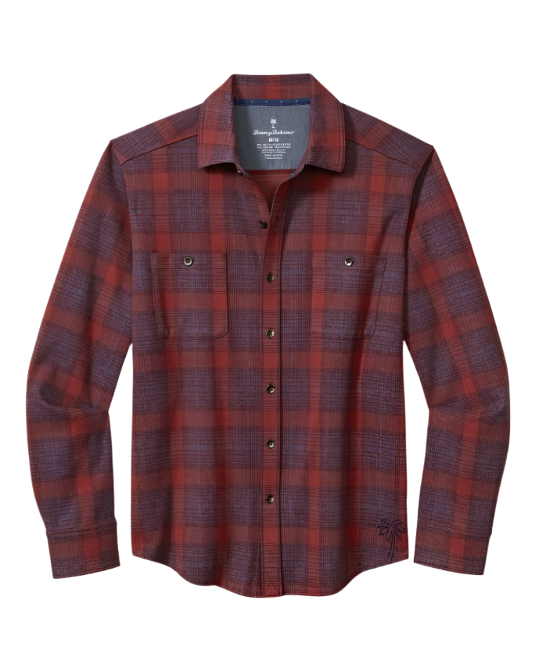 Tommy Bahama Mens Fireside San Miguel Stretch Long Sleeve Flannel Shirt