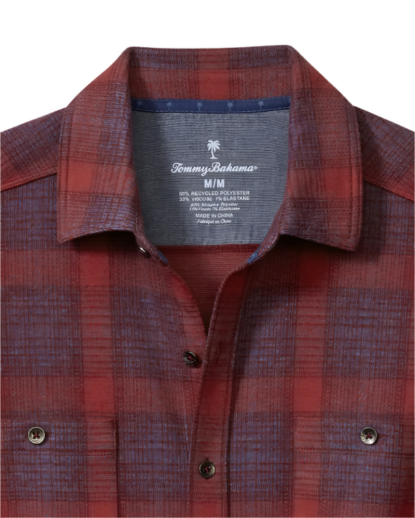 Tommy Bahama Mens Fireside San Miguel Stretch Long Sleeve Flannel Shirt