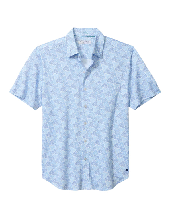 Tommy Bahama Mens San Lucio Tri Leaf Geo Stretch Knit Button Down Shirt