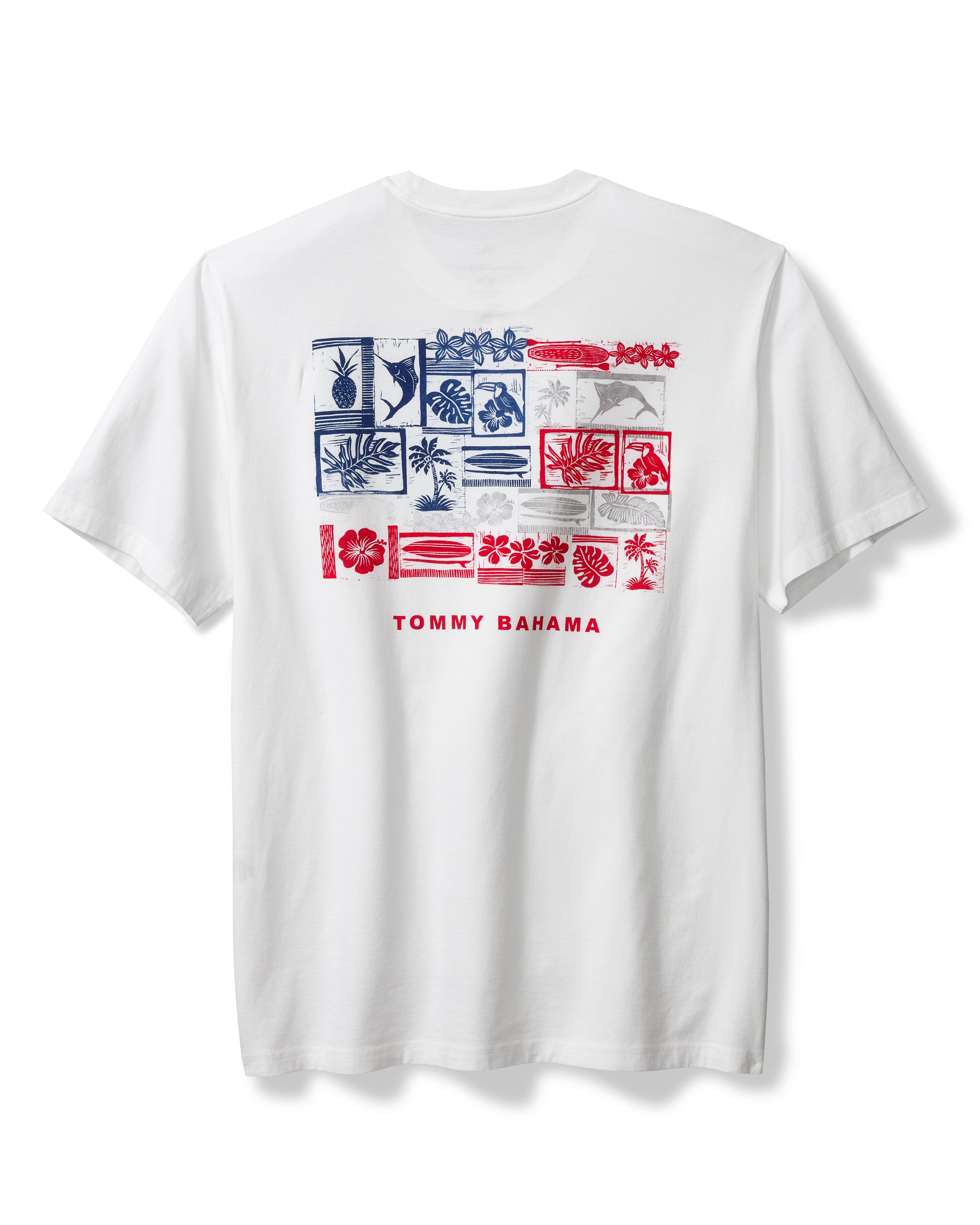 Tommy Bahama Mens Americana Boardblock Short Sleeve T-Shirt