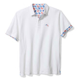 Tommy Bahama Mens IslandZone Flamingo Mingle 5 O'Clock Short Sleeve Polo Shirt