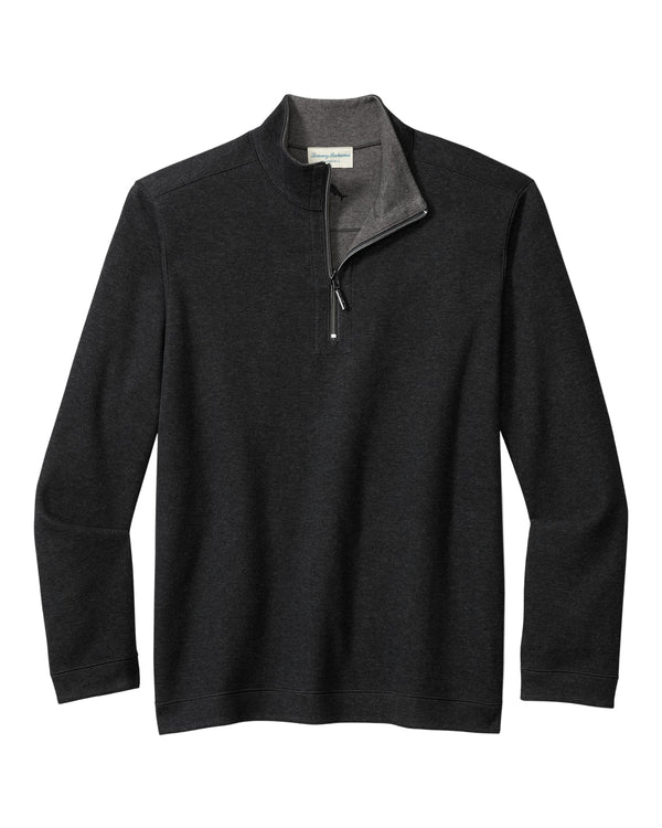 Tommy Bahama Mens Flipview Reversible Half-Zip Sweatshirt