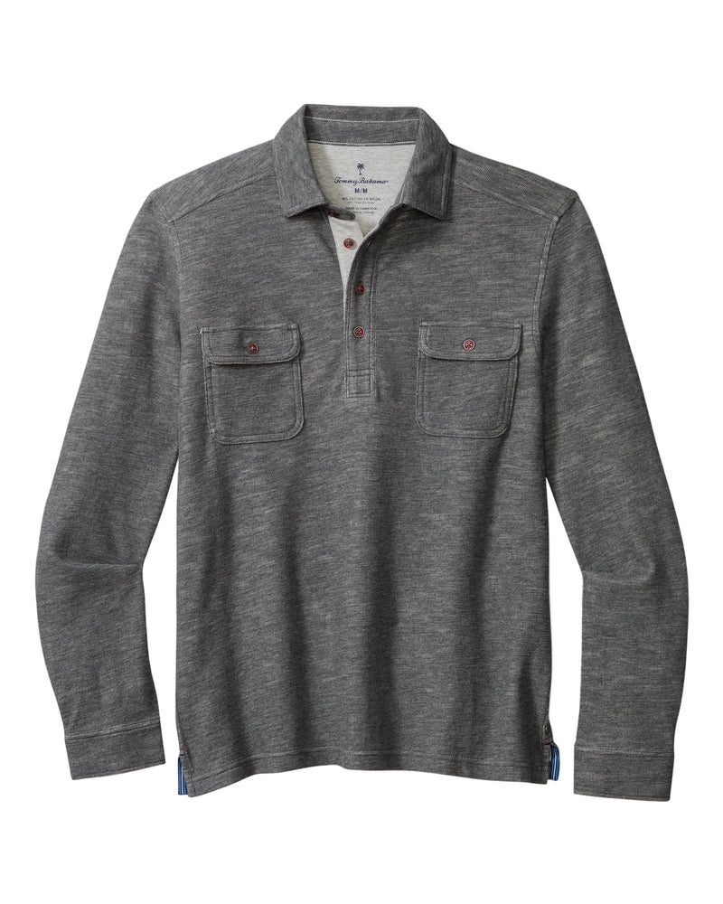 Tommy Bahama Mens Penn Cove Long-Sleeve Polo Shirt