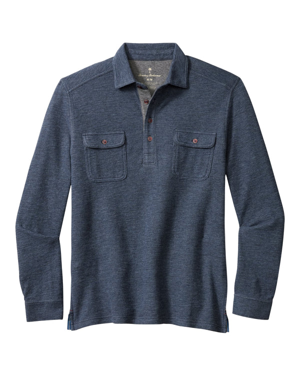 Tommy Bahama Mens Penn Cove Long-Sleeve Polo Shirt