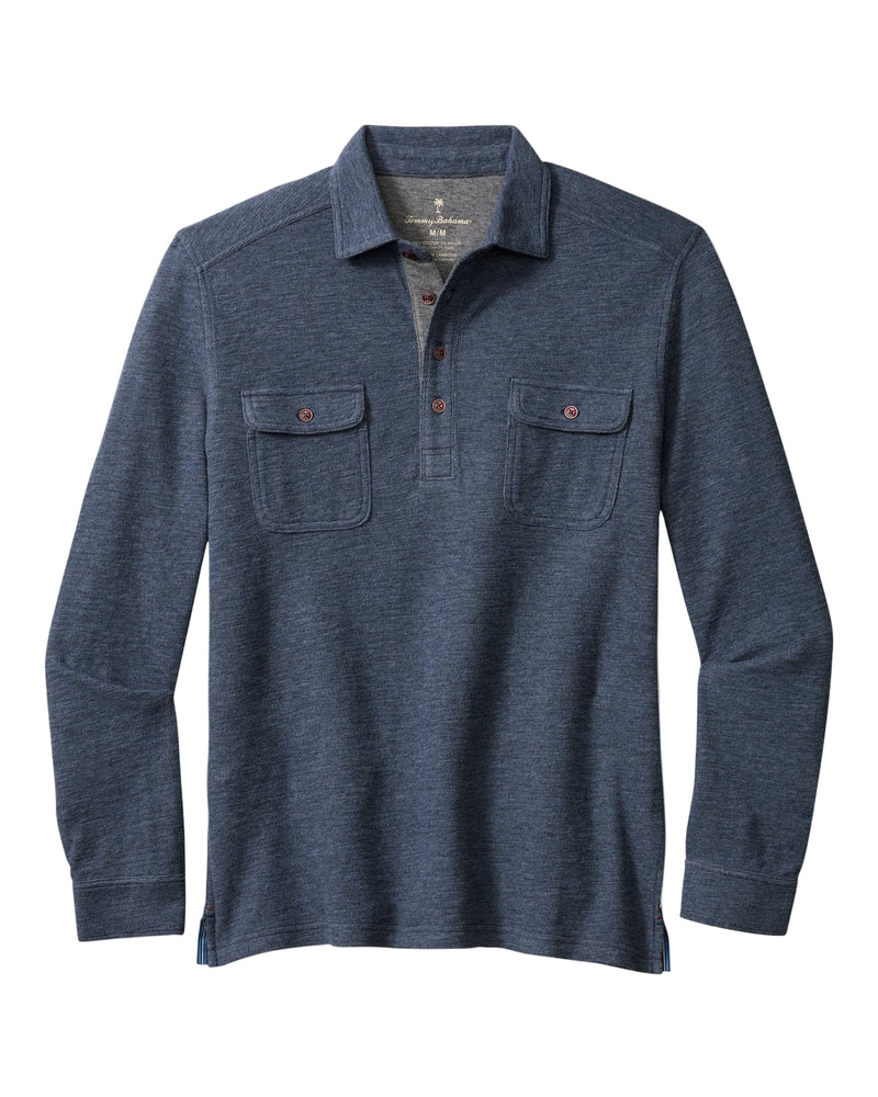 Tommy Bahama Mens Penn Cove Long-Sleeve Polo Shirt