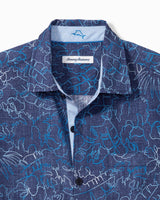 Tommy Bahama Mens Between the Vines Silk Short Sleeve Button Down Shirt