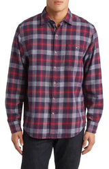 Tommy Bahama Mens Canyon Beach Cozy Check Long Sleeve Woven Shirt