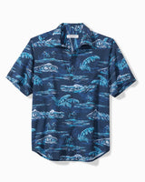 Tommy Bahama Mens Bahama Coast Indigo Shores Short Sleeve Shirt
