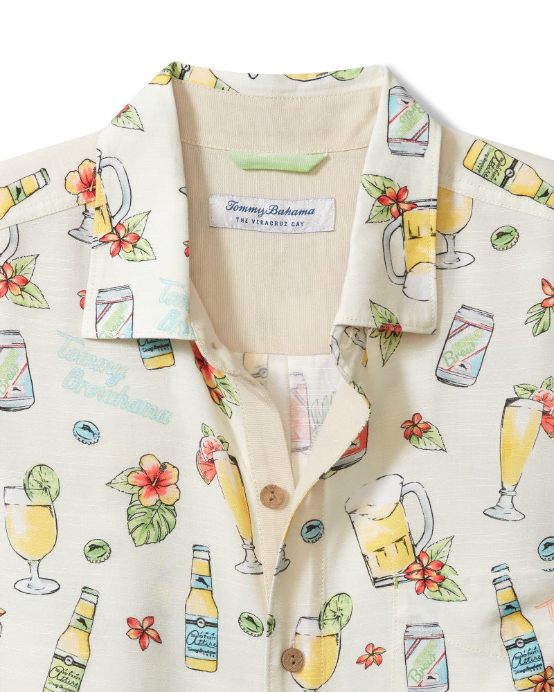 Tommy Bahama Mens Veracruz Cay Brewhama Short Sleeve Button Down Shirt