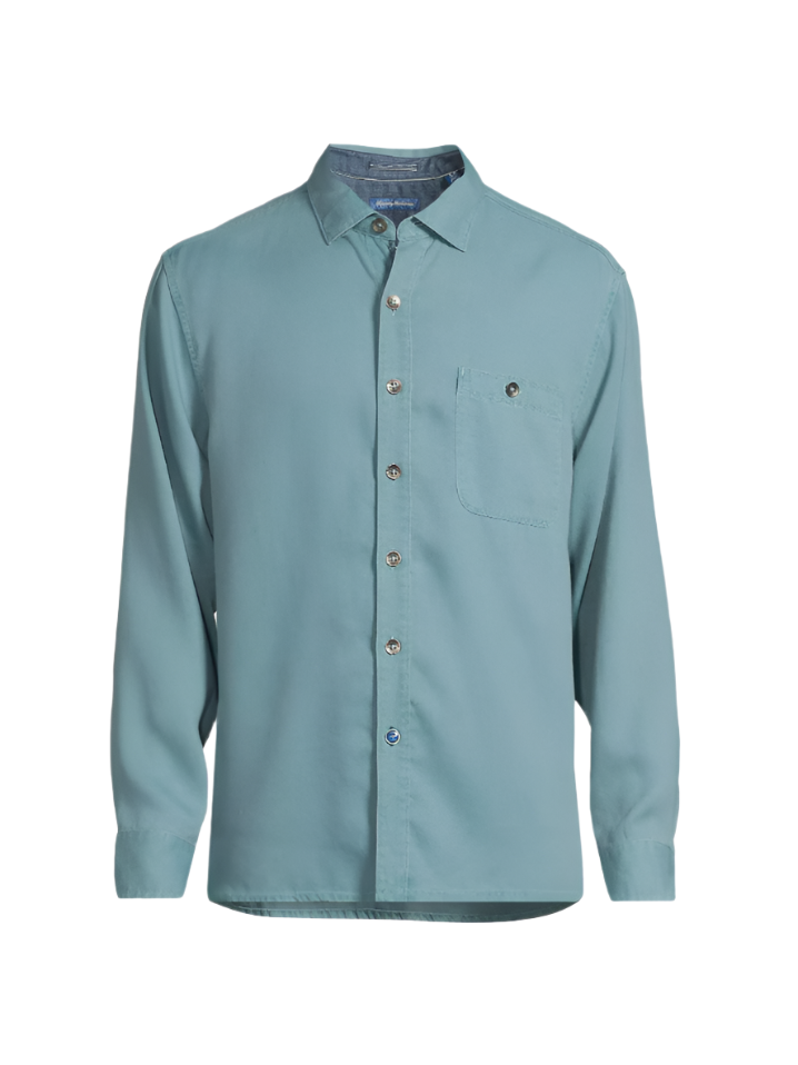 Tommy Bahama Mens Ocean Wash Twill Long Sleeve Shirt