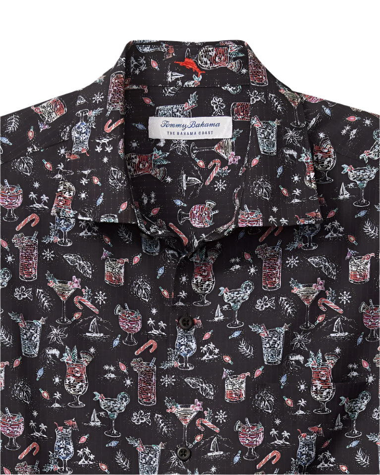 Tommy Bahama Mens Bahama Coast Boozy Nights IslandZone Short Sleeve Shirt