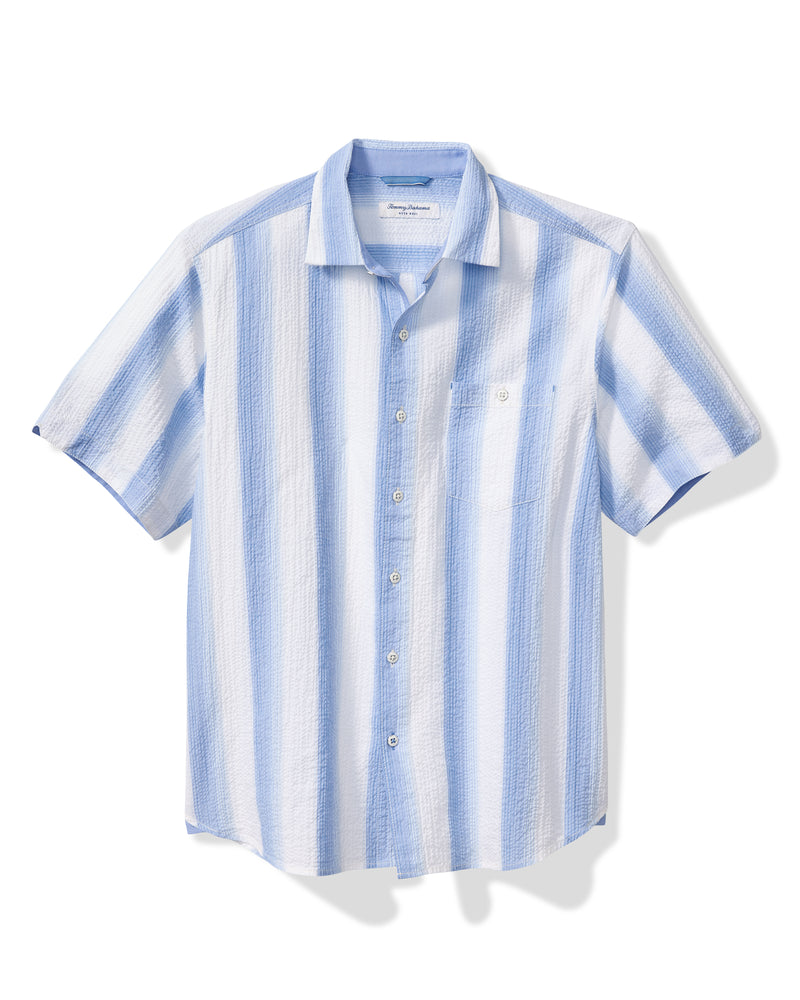 Tommy Bahama Mens Nova Wave Maliblue Stripe Short Sleeve Shirt
