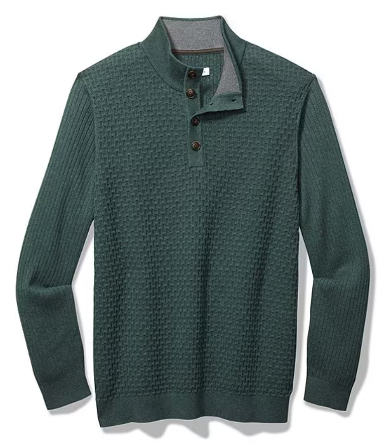Tommy Bahama Flipshore Snap Mock Sweater in Regular Sizes main image 0