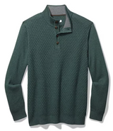 Tommy Bahama Mens Sandbar Button Mock Pullover Sweater