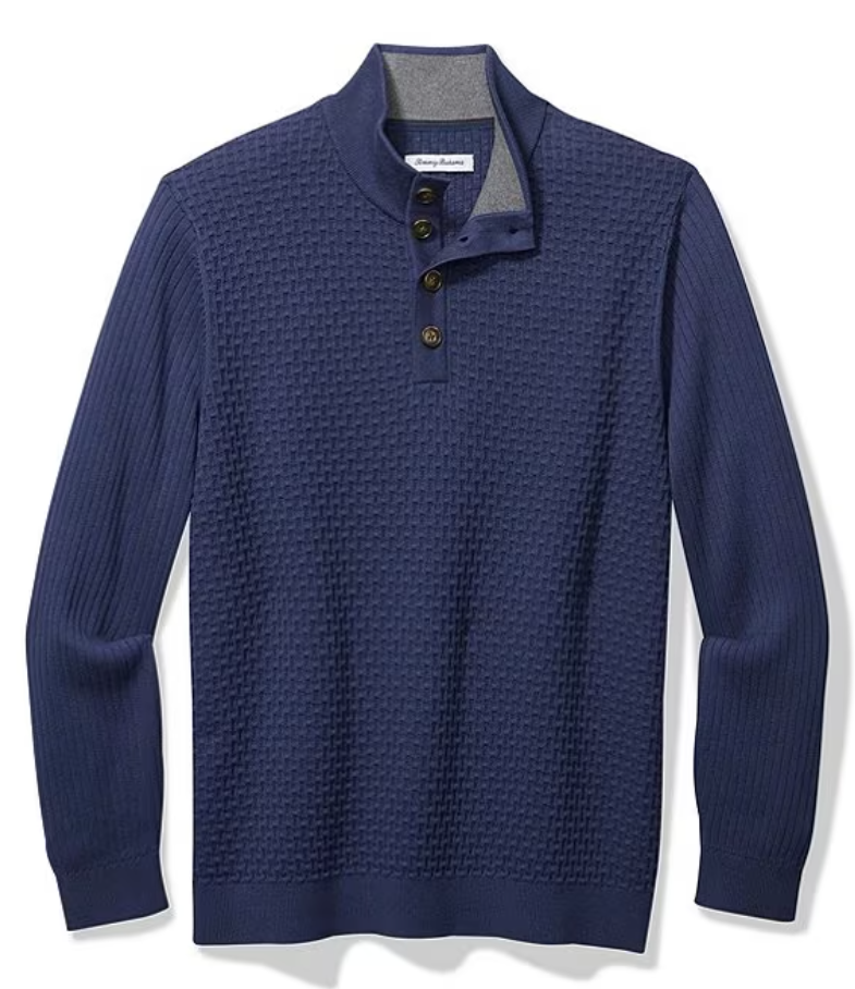 Tommy Bahama Flipshore Snap Mock Sweater in Regular Sizes main image 0