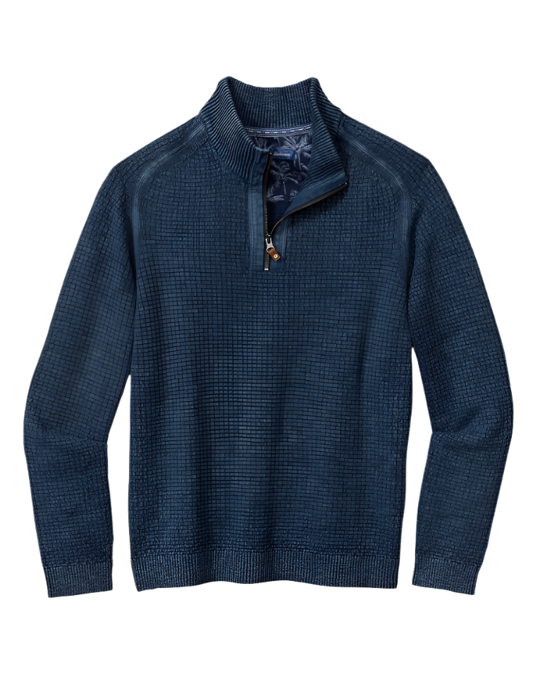 Tommy Bahama Mens Sunbreak Half-Zip Sweater